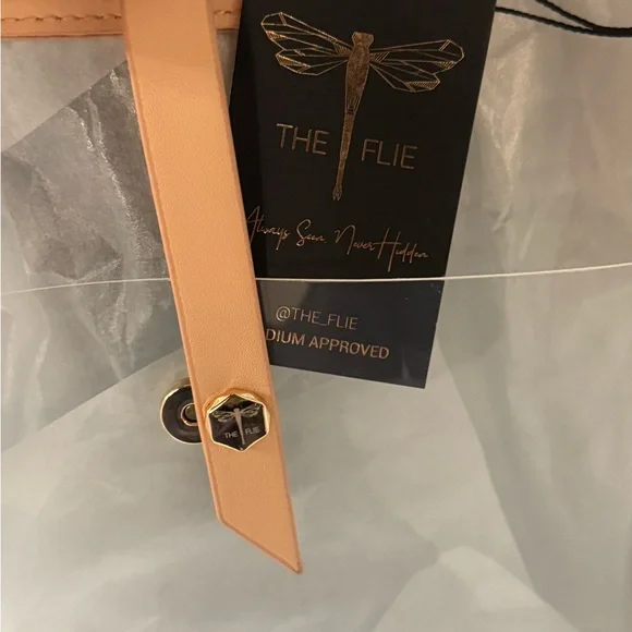 The Flie Ticket Holder Bag NEW velvet dust bag, clear stadium festival tote gift - Picture 7 of 10